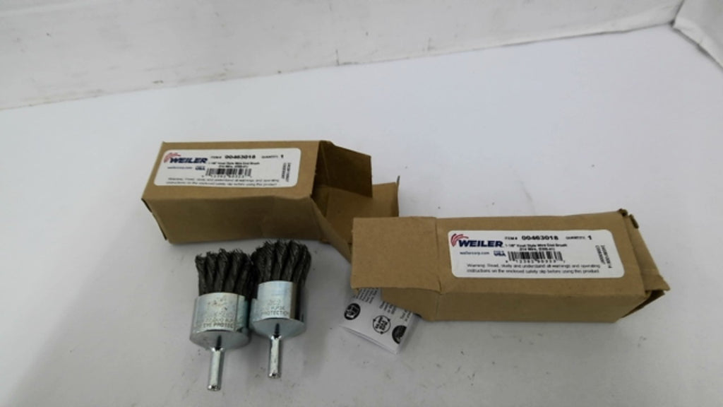 Weiler 00463018 1-1/8" Knot Style Wire End Brush .014 Wire Lot Of 2