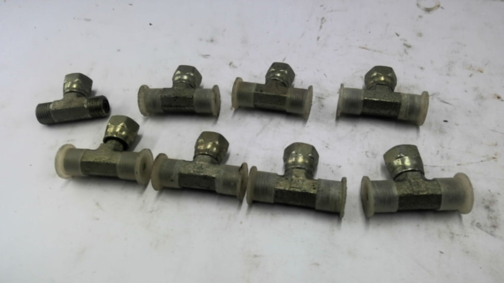 Hydraulic Tee Fitting 9/16" Lot of 8