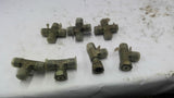 Hydraulic Tee Fitting 9/16" Lot of 8