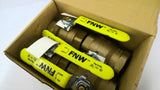 FNW FNW410AJ 1-1/2" 4-Piece Threaded Full Port Ball Valve 600WOG Lot Of 4