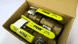 FNW FNW410AJ 1-1/2" 4-Piece Threaded Full Port Ball Valve 600WOG Lot Of 4