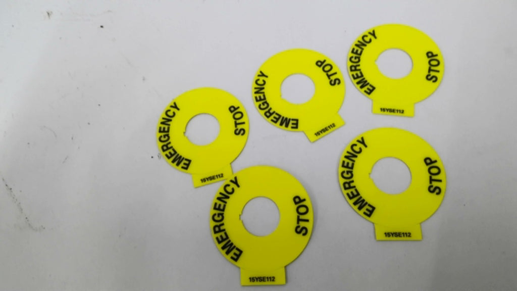 Allen Bradley 800F-15YSE112 60MM Legend Plates Lot Of 5