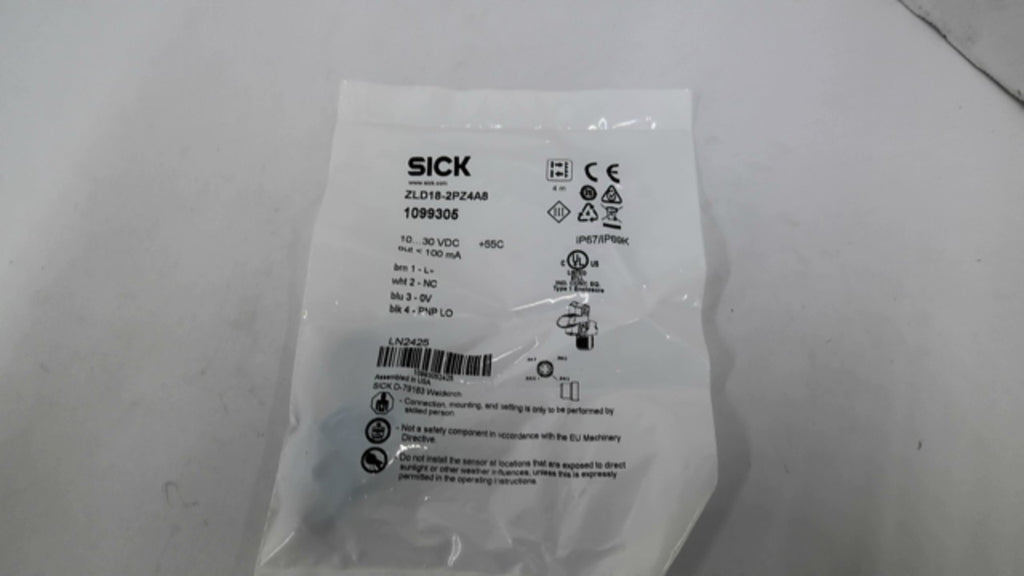 SICK ZLD18-2PZ4A8 Proximity Sensor 10-30VDC 100mA