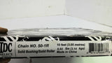 IDC 50-1R Single Strand Riveted 10' Roller Chain 5/8" Pitch