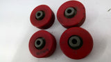 00010610 Red Roller Wheels 3/8" Bore Lot Of 4