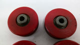 00010610 Red Roller Wheels 3/8" Bore Lot Of 4
