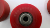 00010610 Red Roller Wheels 3/8" Bore Lot Of 3