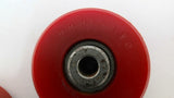 00010610 Red Roller Wheels 3/8" Bore Lot Of 3