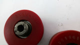 00010610 Red Roller Wheels 3/8" Bore Lot Of 3