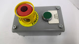 Hoffman E2PBG Control Panel Enclosure With Red And Green Push Button E-Stop