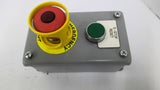 Hoffman E2PBG Control Panel Enclosure With Red And Green Push Button E-Stop