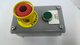Hoffman E2PBG Control Panel Enclosure With Red And Green Push Button E-Stop