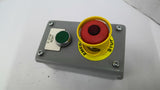 Hoffman E2PBG Control Panel Enclosure With Red And Green Push Button E-Stop