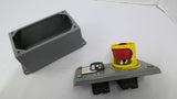 Hoffman E2PBG Control Panel Enclosure With Red And Green Push Button E-Stop