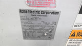 ACME Electric T-1-53312-3 30KVA Transformer 3PH 480 Primary 208-120 Sec