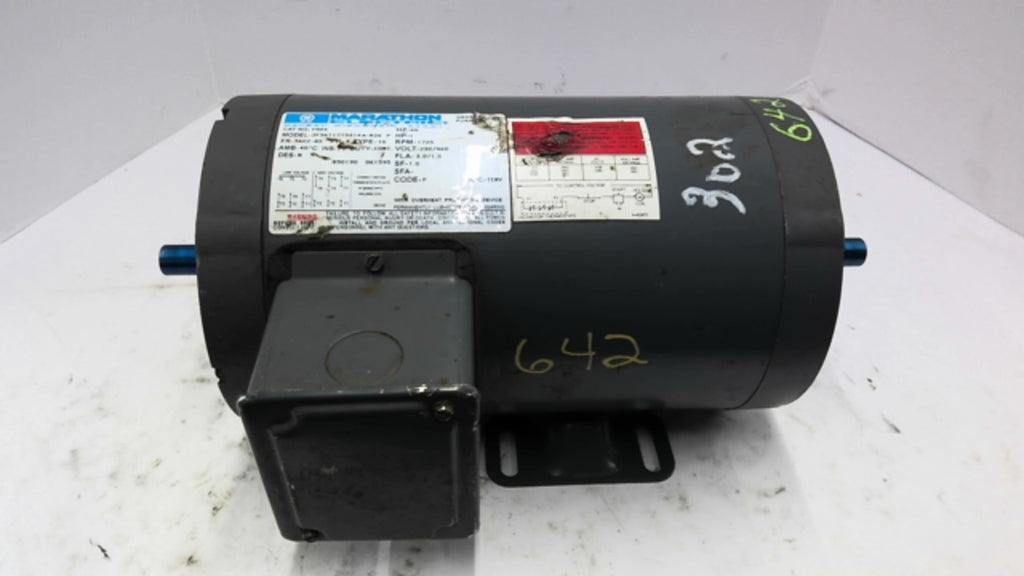 Marathon 2F56T17T5314A-R26P 1HP AC Double Shaft Motor 56CZ 1800 Rpm 4P 230/460 V