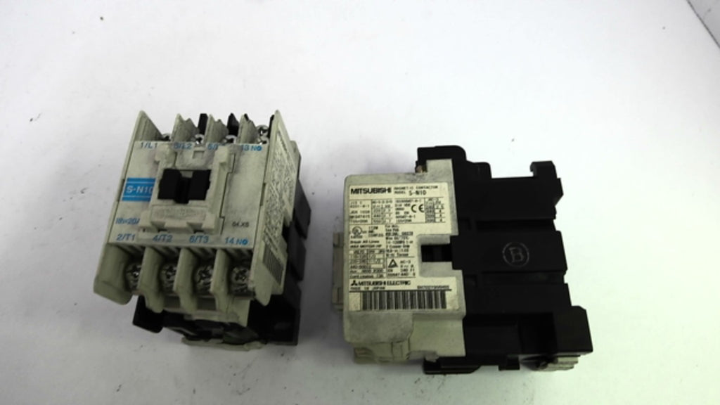 Mitsubishi S-N10 Magnetic Contactor 460 volt 5 Hp 110-120VAC Lot Of 2