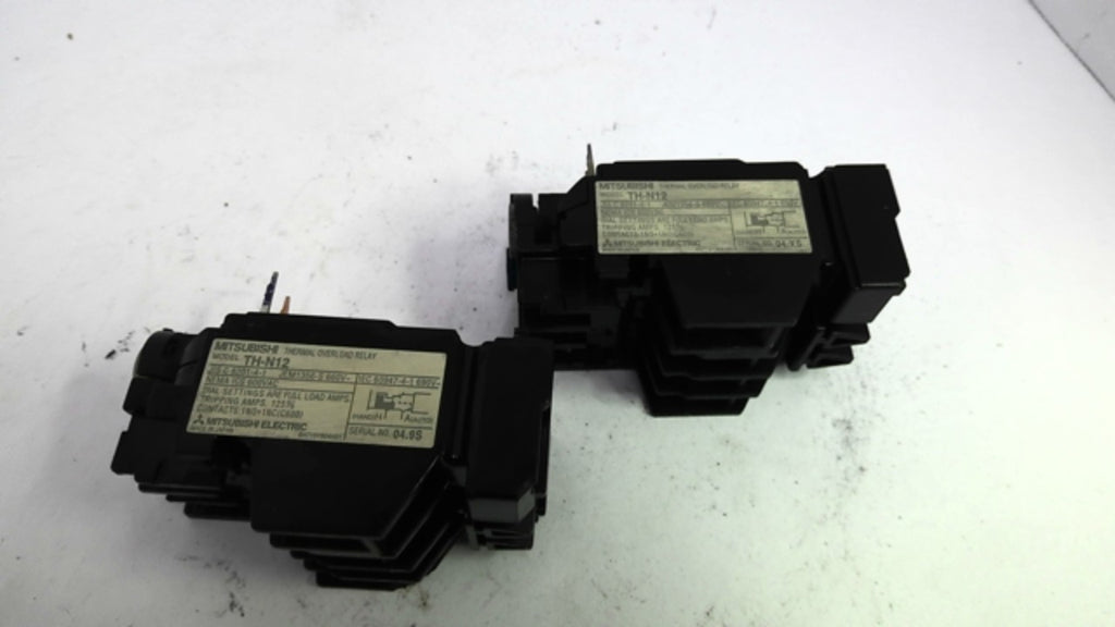 Mitsubishi TH-N12 Thermal Overload Relay 600VAC Lot Of 2