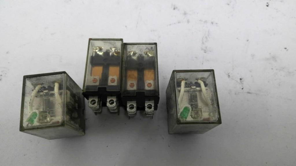 Omron LY-2N Relay 24VDC 240VAC 12AMPS 1/2HP Lot Of 4