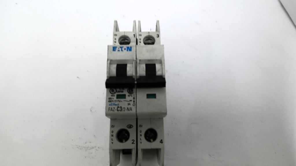 Eaton FAZ-C3/2-NA 2-Pole Circuit Breaker 10kA 415V 50/60HZ