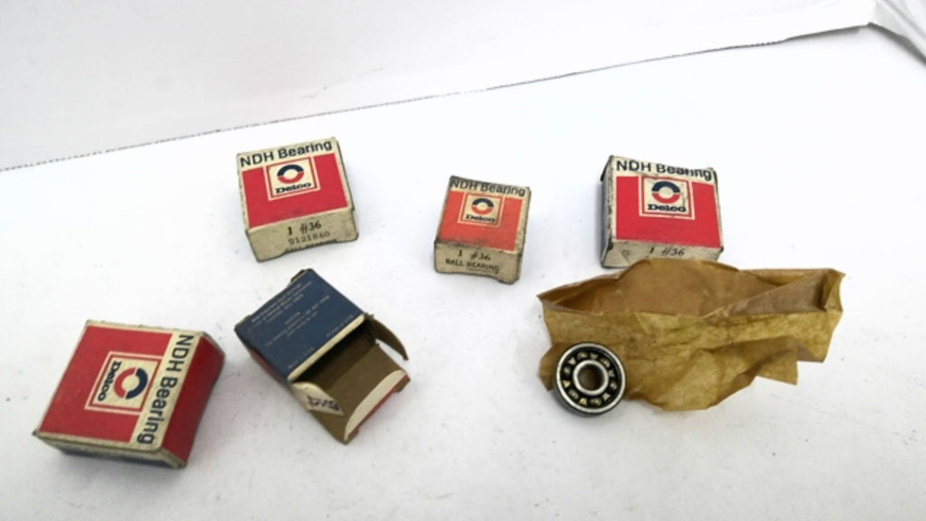 NDH #36 2121860 Roller Ball Bearing 1/4" Bore 5/8" OD Lot Of 5