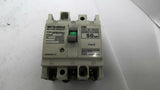 Mitsubishi NF50-FAU 50AMP 2-Pole Circuit Breaker 2.5kA 250VAC 50/60HZ