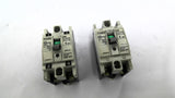 Mitsubishi NF30-FAU 5AMP 2-Pole Circuit Breaker 250VAC 50/60HZ Lot Of 2
