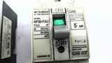 Mitsubishi NF30-FAU 5AMP 2-Pole Circuit Breaker 250VAC 50/60HZ Lot Of 2