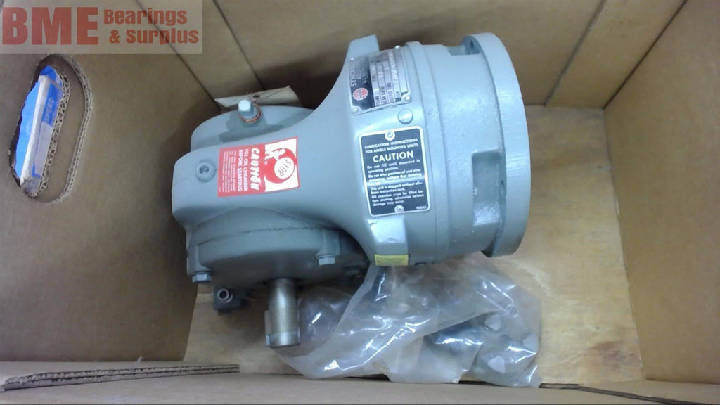 Us Motors Syncrogear Reducer Left Angle Type Gwf, Frame 6, 17.6:1 Ratio, 1.0 Hp
