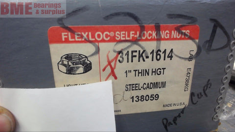 5 PCS---FLEXLOC SELF-LOCKING NUTS 31FK-1614, 1" THIN GHT,