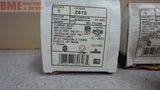 LOT OF 2 LEVITON 2415 FLANGED INLET 20 AMP, 125/250 VOLTS