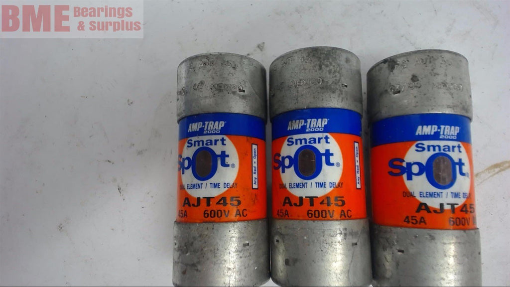 LOT OF 3 AMP-TRAP AJT45 SMART SPOT 45 AMP, 600 VOLTS