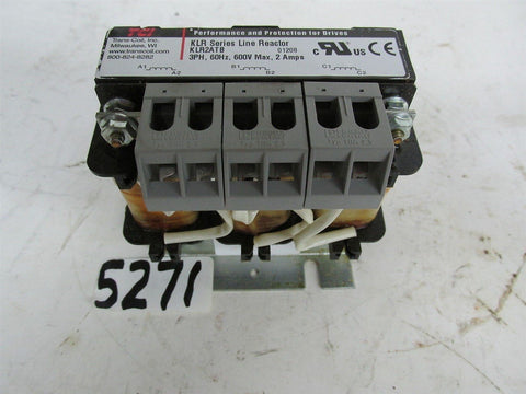 TRANS-COIL INC.  LINE REACTOR - KLR2ATB - KLR SERIES - 3 PH - 60 HZ - 600 MAX