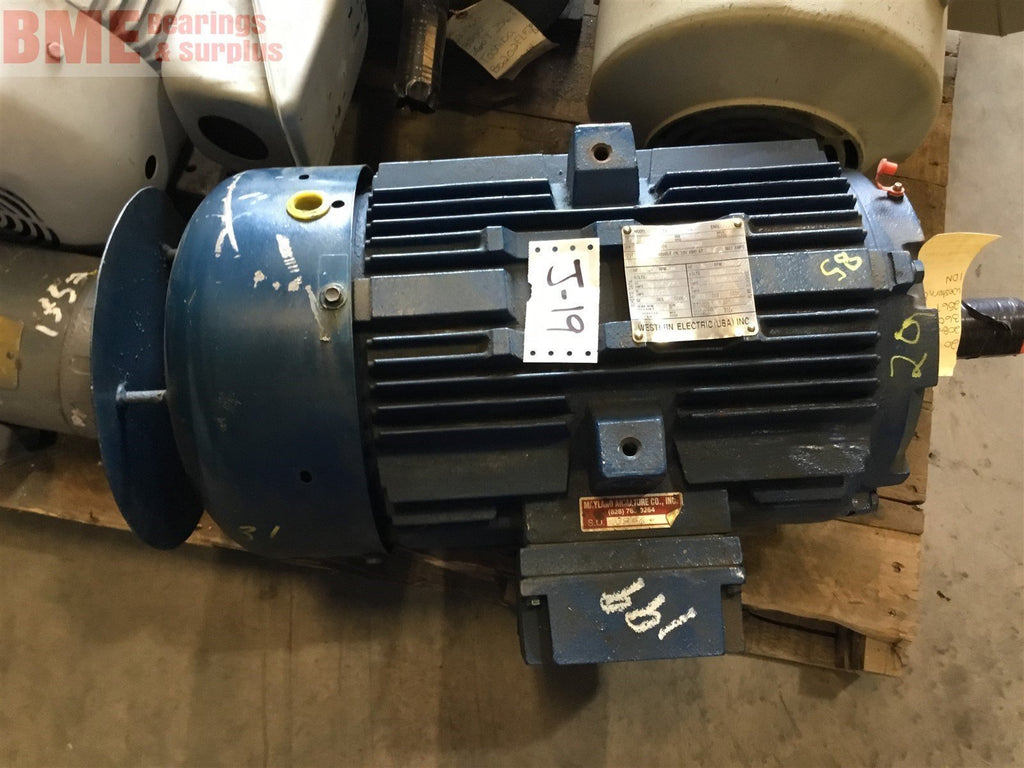 WESTERN ELECTRIC 1DN 20 HP AC MOTOR 208-230/460 VOLTS, 3544 RPM, 4P, 256T FRAME
