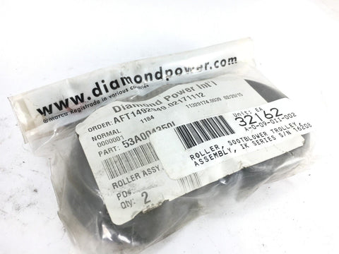 2 COUNT DIAMOND POWER 53A004350L ROLLER ASSEMBLY