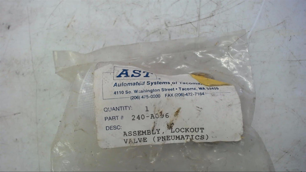 AST 240-A096 LOCKOUT VALVE ASSEMBLEY