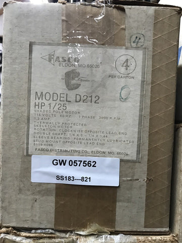 FASCO D212 MOTOR 1/25HP LOT OF 4