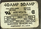 ELMWOOD ELEC 86/30 CONTACTOR 40 AMP 50AMP 600V 3POL 2POL 160-240 LRA