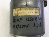 1/20 HP AIR OVER MOTOR 1550 RPM, 208/230 VOLTAS, 1.2 AMP