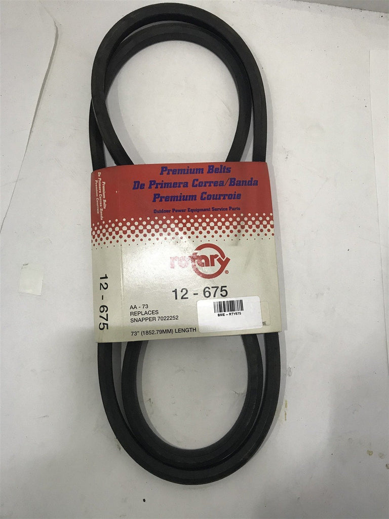 ROTARY BELT 12-675 REPLACES S N APP ER 7022252