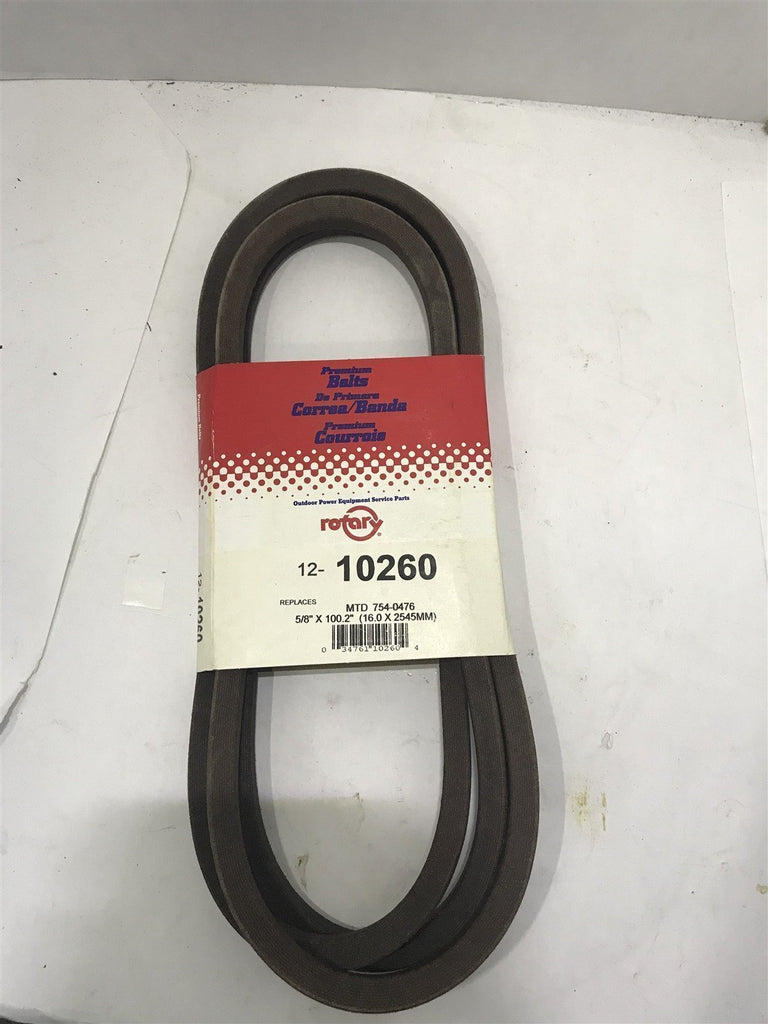 ROTARY BELT 12-10260 REPLACES MTD 754-0476