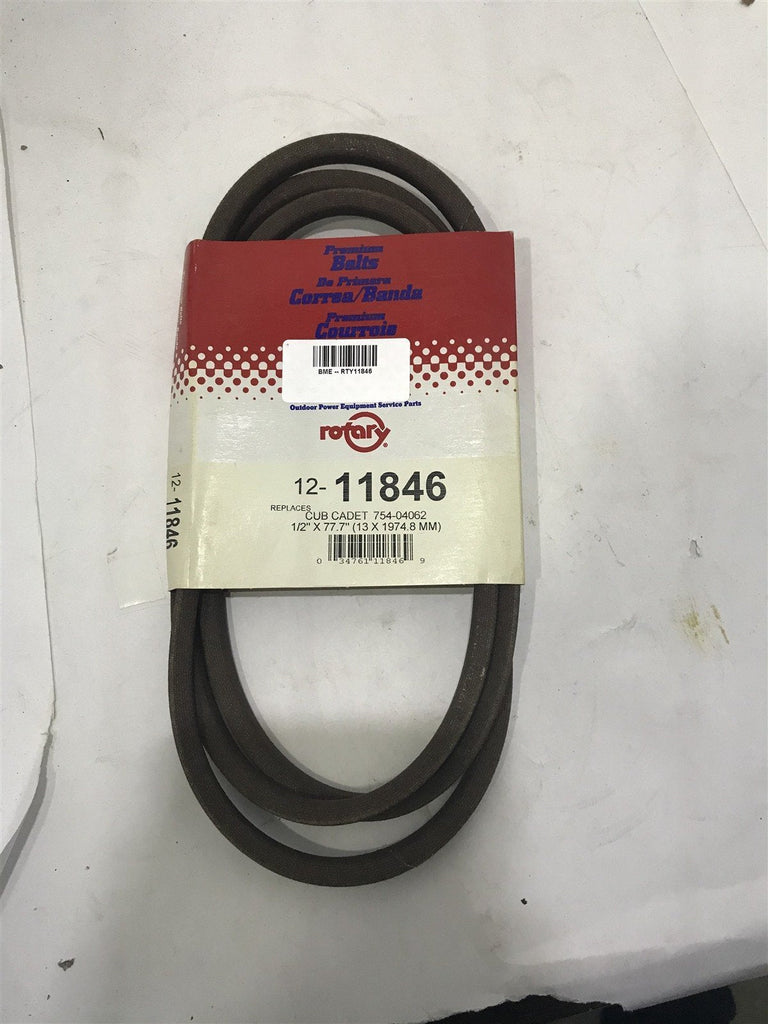 ROTARY BELT 12-11846 REPLACES CUB CADET 754-04062