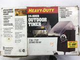 HEAVY-DUTY 24-HOUR OUTDOOR TIMER 2 ON / 2 OFF SETTING PER DAY