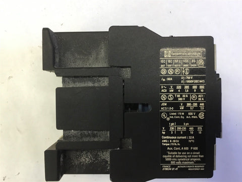 TELEMECANIQUE LC1D1810 CONTACOTR 110 VOLT COIL, 460VOLT @ 10 HP