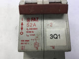 FAZ S2A 50/60 HZ, 230/380 VOLTS BREAKER 2 POLE
