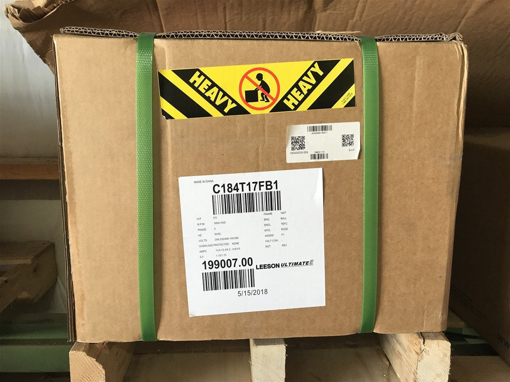 LEESON 199007.00 5/3HP 1800/1500RPM 3PH 208-230/460-190/380V