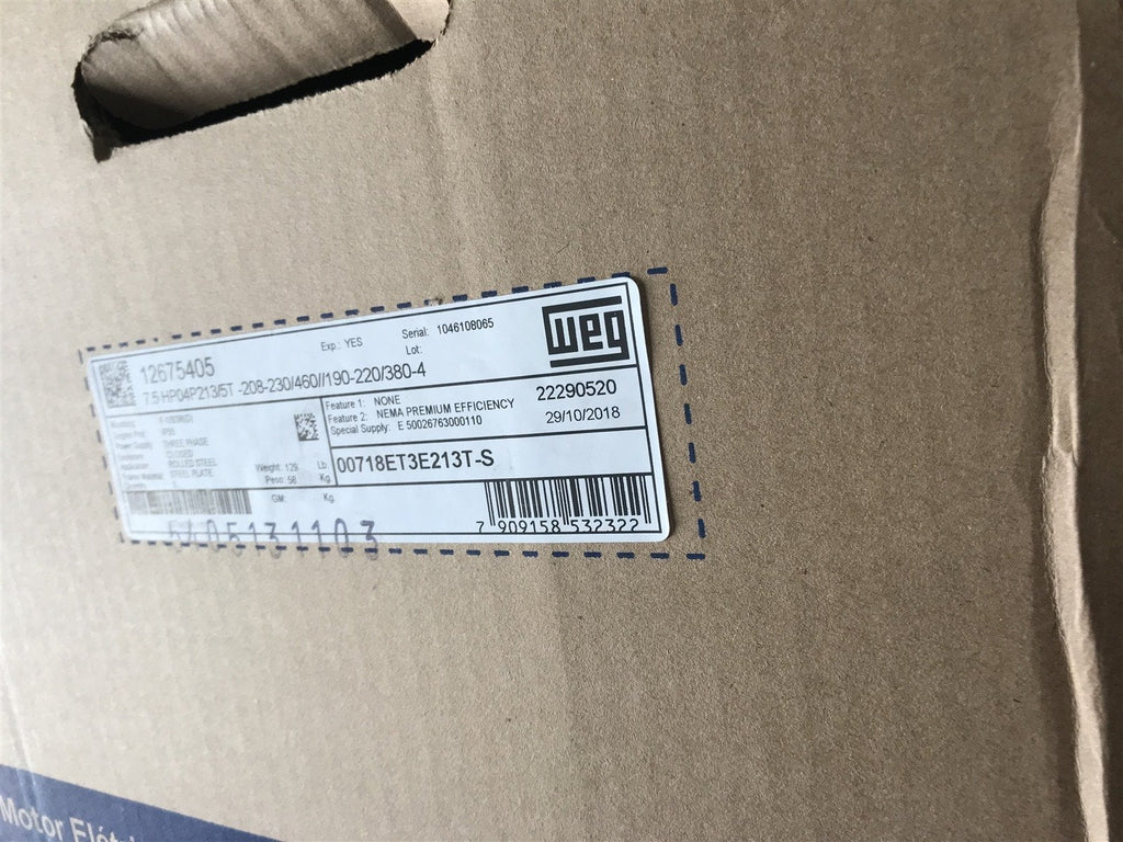 WEG 12675405 7.5HP 208-230/460//190-220/380V