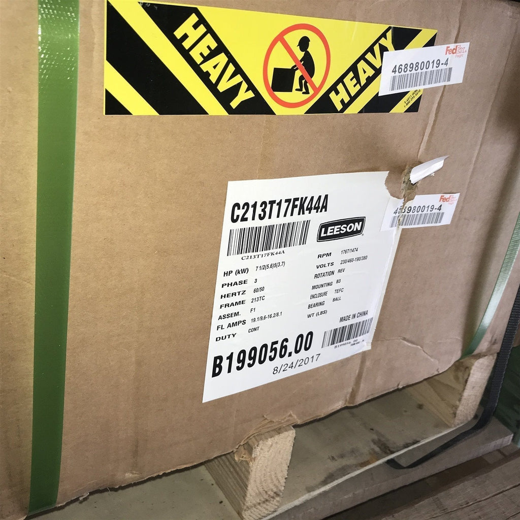 LEESON B199056.00 213TTFBD6028 7.5HP 1800RPM 230/460V 3PH 60HZ