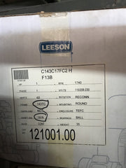 LEESON 121001.00 MOTOR 1HP 1740RPM 115/208-230V 1PH