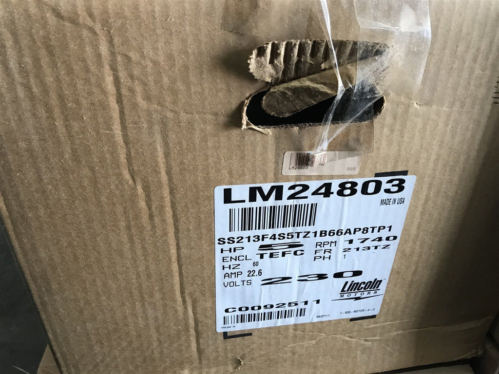 LEESON LINCOLN LM24803 5HP 1740RPM 1PH 230V